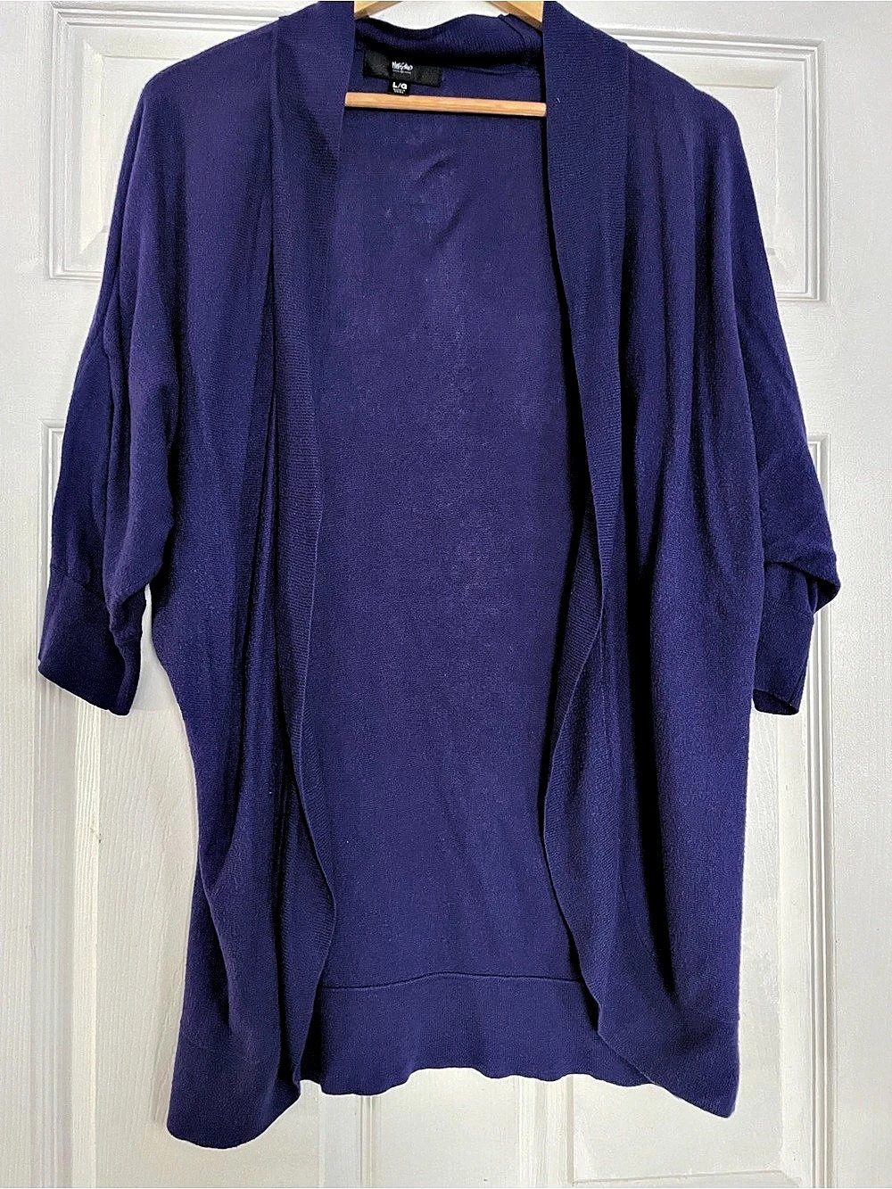 Mossimo Open Front Cardigan in Purple Size Large Like New